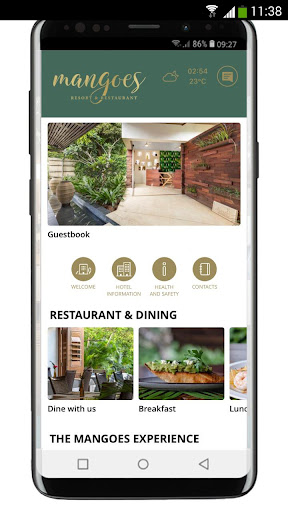 Android application Mangoes Resort screenshort