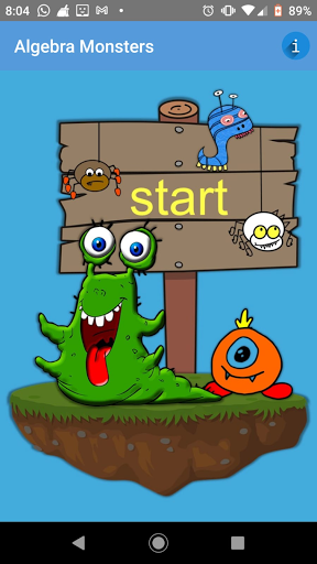Android application Algebra Monsters screenshort