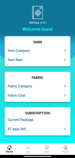 Android application Textile Diary screenshort