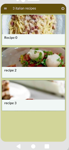 3 italian recipes Screen 3