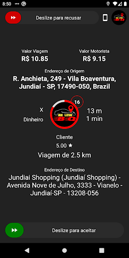 Android application Me Leva BQ - Motorista screenshort