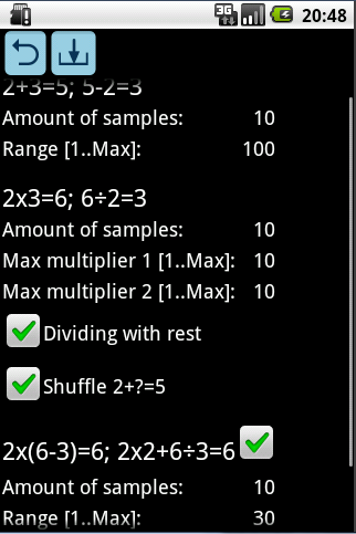 My Mental Arithmetic Screen 2