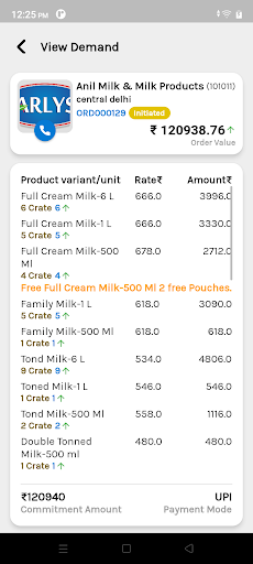 Arlys Sales App Screen 3