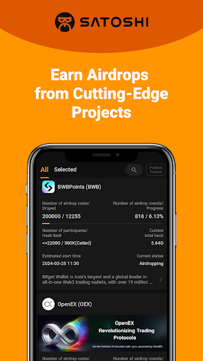 Satoshi App: Get Airdrops Screen 2