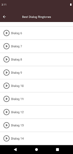 Dialogue Ringtones Screen 3