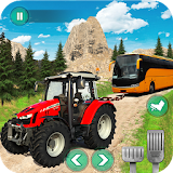 Tractor Pull Bus game - Tractor Hauling Simulator icon