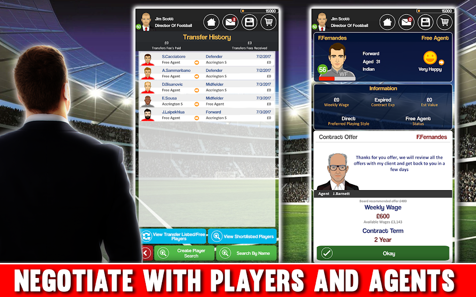 Club Soccer Director 2.0.8 APK + Mod (Unlimited money) for Android