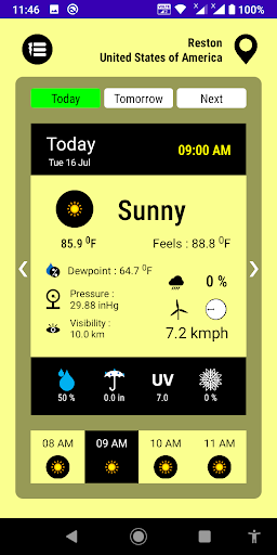 Android application Weather Agent screenshort