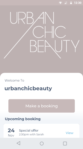 Android application urbanchicbeauty screenshort