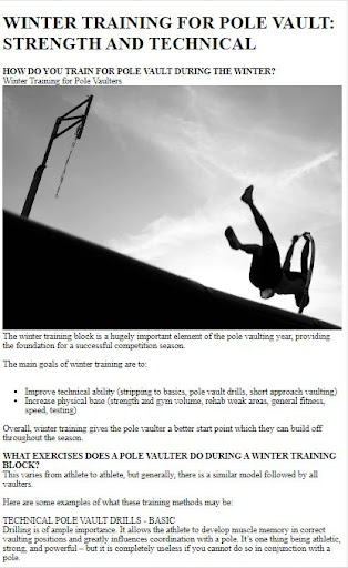How to Pole Vaulting Training Screen 3