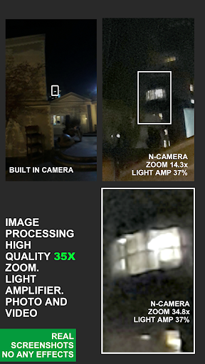 Night Mode Camera Light amplifier and Zoom