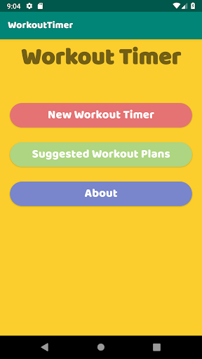 Android application Workout Timer screenshort