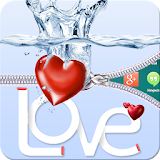 Love Heart Zipper Screen Lock icon