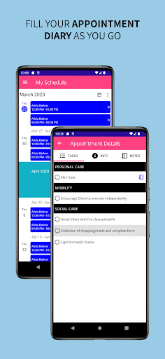 Care Roster Carer Screen 2