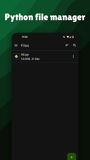 Android application PythonX : Coding from Mobile screenshort