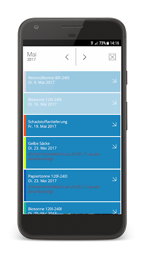 Abfall App Minden Screen 2
