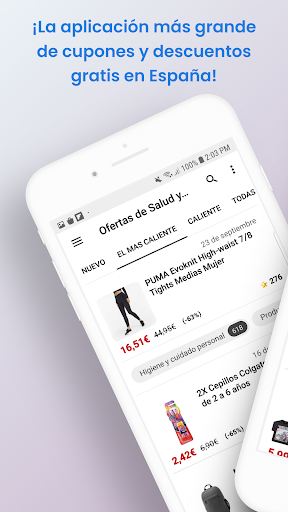 Android application Notino, Druni, Privalia screenshort