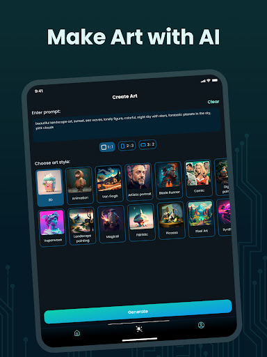 Screenshot of GenZArt: Fast AI Art Generator