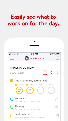 True Results App Screen 2