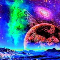 Alien Worlds Music Visualizer - Fluid UFO Chillout