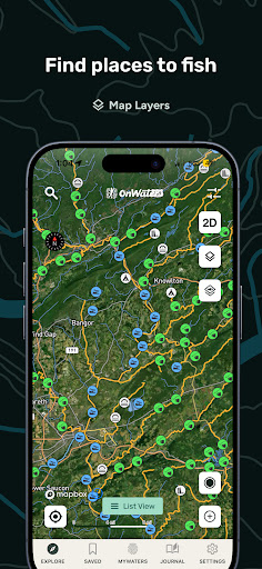 Screenshot of onWater Fish - Fishing Spots