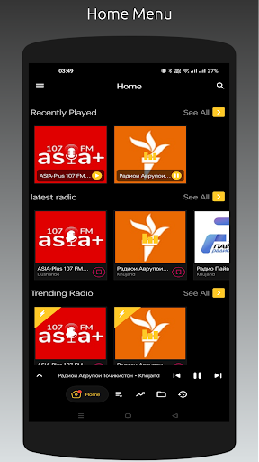 Android application Radio TJ: Tajikistan Stations screenshort
