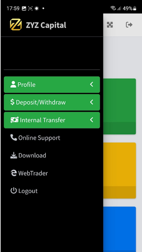 Android application ZYZ Capital CRM screenshort