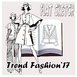 Fashion Design Flat Sketch New icon