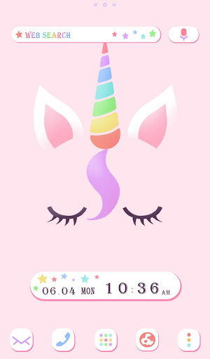 Android application Fairy Tale Unicorn Face Theme screenshort