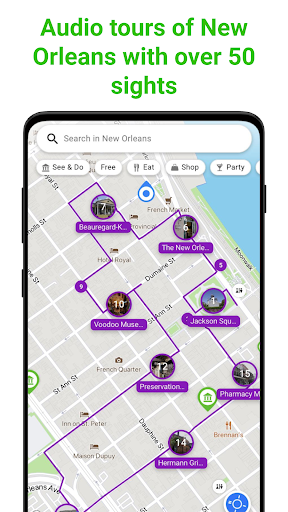 Android application New Orleans SmartGuide screenshort