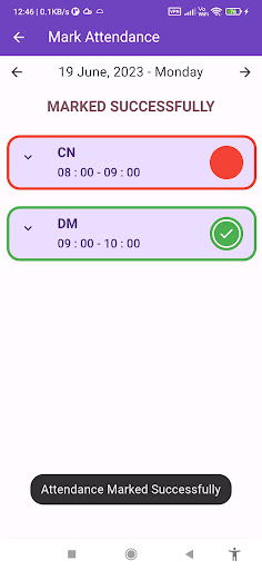 Android application Defaulter ? College Attendance screenshort