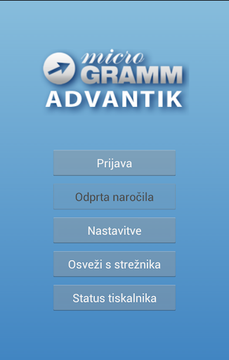 Android application Advantik Android POS screenshort