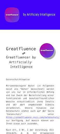Greatfluencer Screen 2