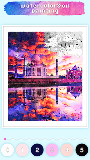 watercolor color by number Screen 3