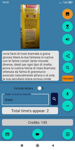 Estrai testo da foto di libro e cerca una parola