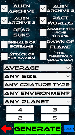 SF Encounter Calculator Screen 3