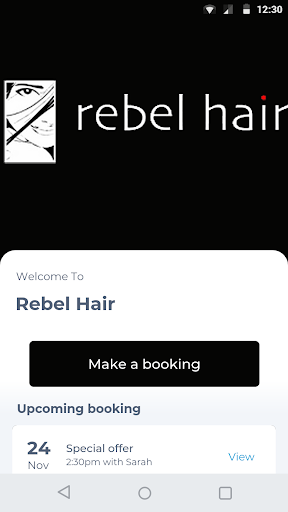 Android application Rebel Hair screenshort