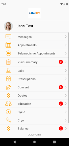 Android application nAble-Health screenshort