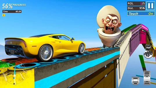 Toilet Monster Stunt Car Games