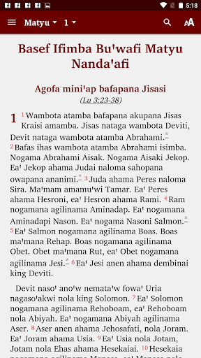 Android application Filifita Bible screenshort