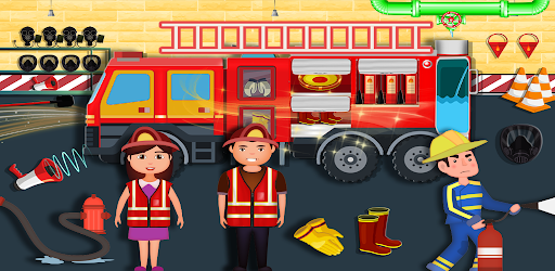 Fire Station Town Firefighter