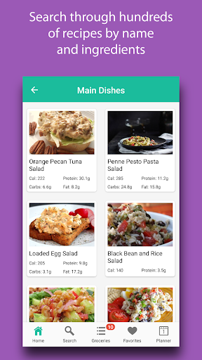 Salad Recipes - Grocery Lists Screen 3