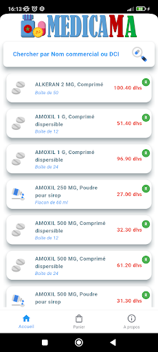 Android application Medicama screenshort