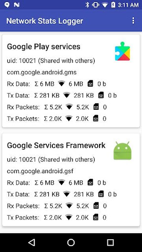 Network Stats Logger Screen 2