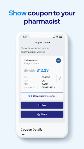 Screenshot of CareCard: Prescription Savings