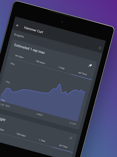 Screenshot of MyGains Fitness & Gym Tracker