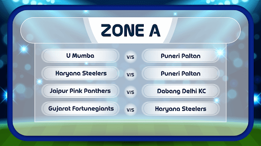 Pro Kabaddi 2023 : Schedule Screen 2