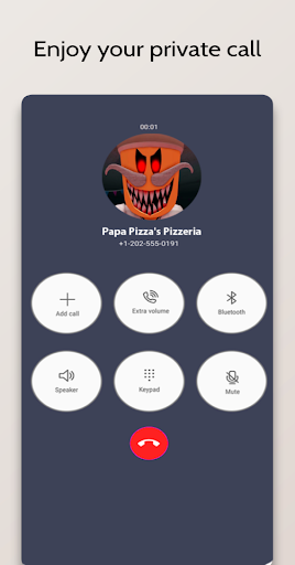 Papa Pizza Pizzeria Fake Call Screen 3