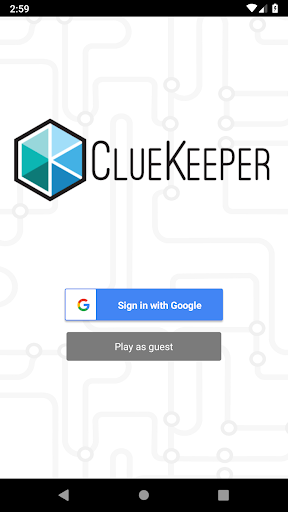 Android application ClueKeeper screenshort