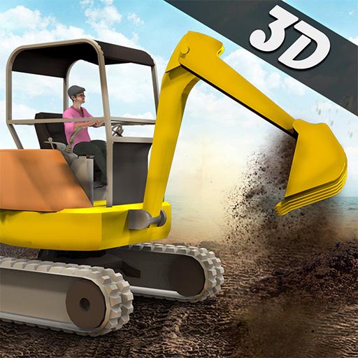 Excavator Crane Simulator Game  Icon